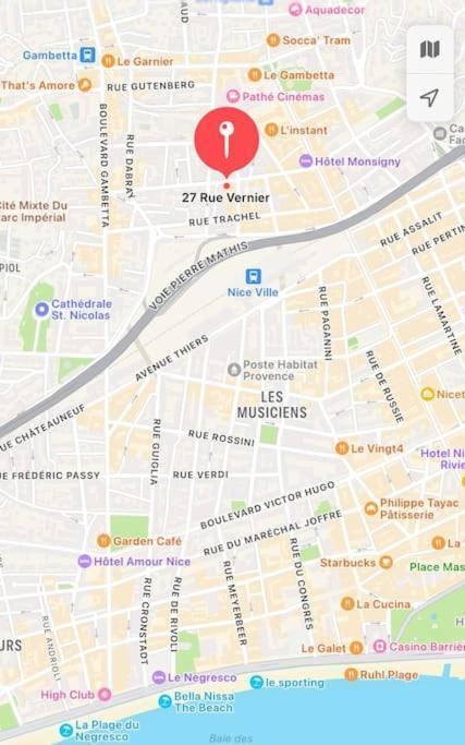 Apartment Appartement, En Plein Centre , Face A La Gare Centrale, Centre Nice
